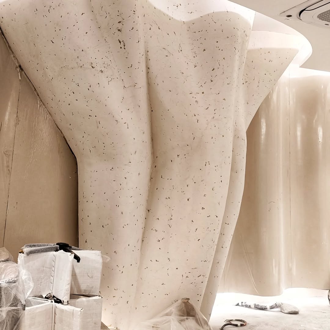 Shuttered Concrete Texture Office Feature Wall
